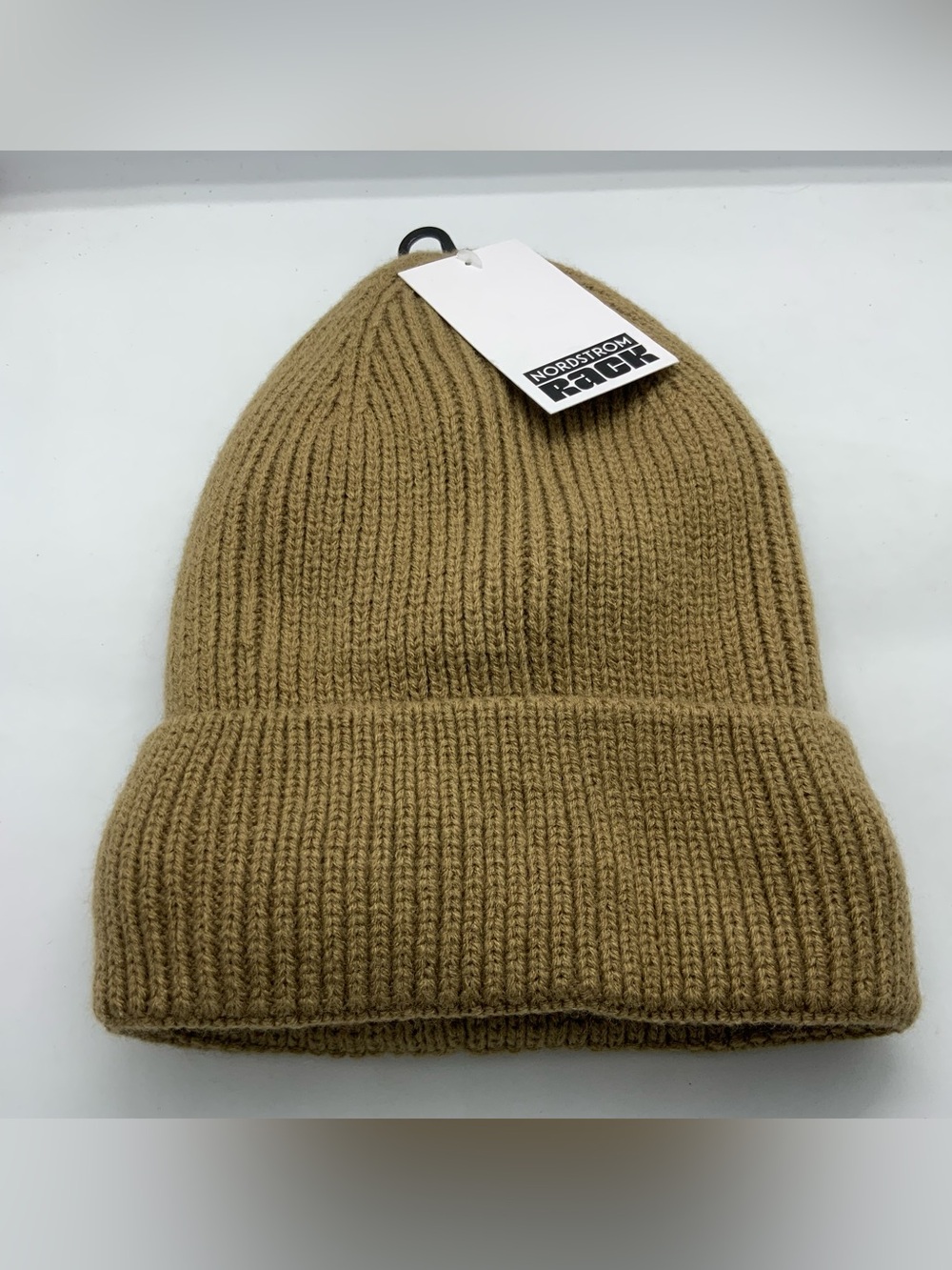Nordstrom Men’s Ribbed Beanie - Camel Brown